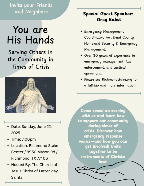 You Are His Hands flyer